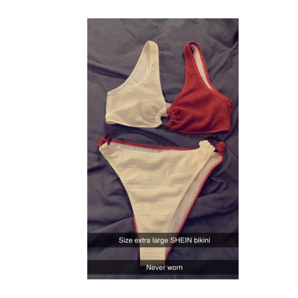 XL SHEIN bikini rust and brown